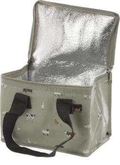 Kleine Koeltas Voor Lunch Grijs Met Boerderij Dieren Print 16 X 21 X 14 Cm 4,7 Liter - Koeltassen -Outdoor Kampeerwinkel 878x1200