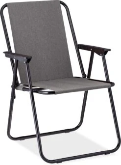 Relaxdays Campingstoel Inklapbaar Set Van 2 - Klapstoel 100 Kg - Visstoel Met Armleuningen - Grijs -Outdoor Kampeerwinkel 882x1200