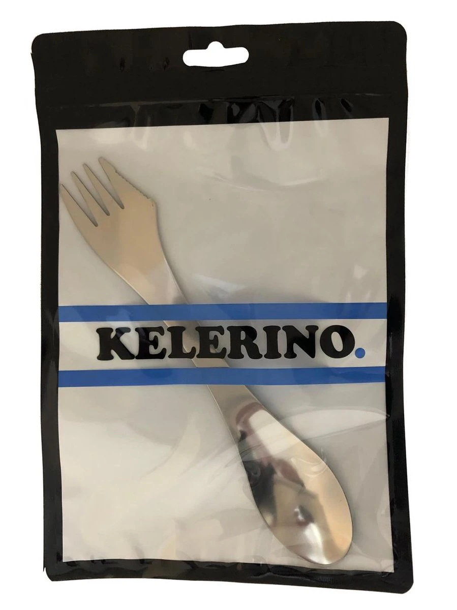 KELERINO. RVS Spork - Survival Outdoor Camping - Vork, Lepel & Mes 8 KELERINO. RVS Spork - Survival Outdoor Camping - Vork, Lepel & Mes - Afbeelding 6