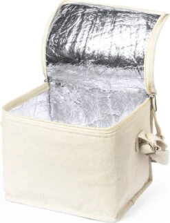 Merkloos Koeltas - Lunchtas - Koeltasje Lunch - Koelelementen - Isolatie - Volwassenen - Dames - Heren - 17 X 22 Cm - Katoen - Gebroken Wit -Outdoor Kampeerwinkel 918x1200 4