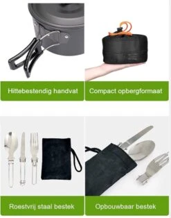 Hikr® Camping Pannenset - Complete 22-delige Kookset - Lichtgewicht - Kookgerei Servies - Outdoor - BPA-vrij - Keukengerei Set -Outdoor Kampeerwinkel 945x1200 5