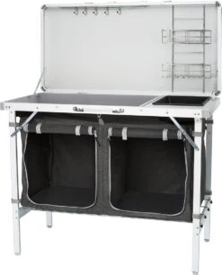 Campart Campingkeuken KI-0757 – Complete Keuken En Campingkast – Opvouwbaar En Inclusief Draagtas - Grijs -Outdoor Kampeerwinkel 969x1200 2