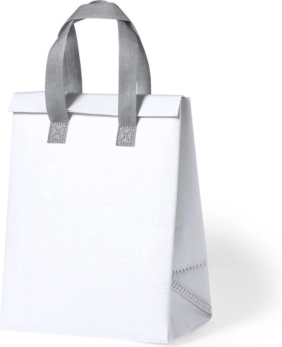 Merkloos Koeltas - Lunchtas - Koeltasje Lunch - Koelelementen - Isolatie - Volwassenen - Dames - Heren - Klittenbandsluiting - 23 X 29 Cm - Kunststof - Aluminium - Wit 4 Merkloos Koeltas - Lunchtas - Koeltasje Lunch - Koelelementen - Isolatie - Volwassenen - Dames - Heren - Klittenbandsluiting - 23 X 29 Cm - Kunststof - Aluminium - Wit - Afbeelding 2